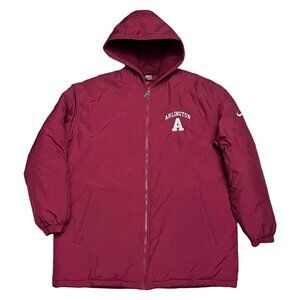Nike ARLINGTON University Red Long Wonter Parka Coat College Football Jacket L